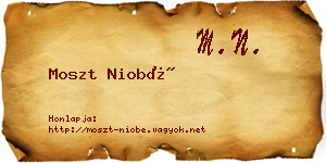 Moszt Niobé névjegykártya